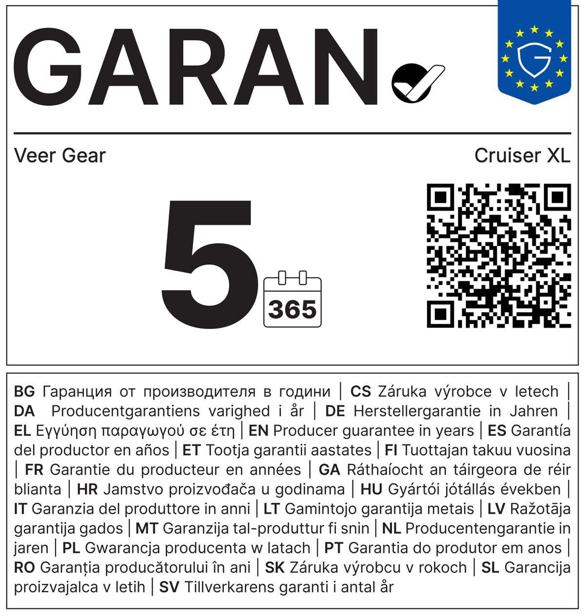 GARAN-Label: 5 Jahre Herstellergarantie